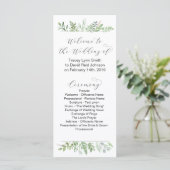 Botanical Wedding Program Programmakaart (Staand voorkant)
