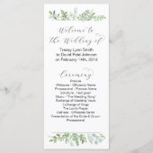 Botanical Wedding Program Programmakaart (Voorkant)