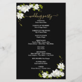 Botanical Wedding Programme van Elegant Black Flow (Achterkant)