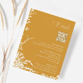 Botanical Wedding QR Code Details Amber Informatiekaartje