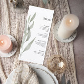 Botanical Wedding Reception Menu