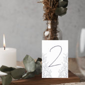 Botanical Wedding Reception Table Number Card Kaart
