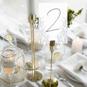 Botanical Wedding Reception Table Number Card Kaart