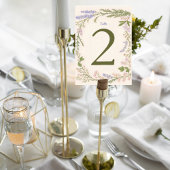 Botanical Wedding Table Number Card Kaart
