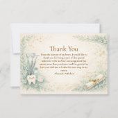 Botanical White Coat Dentist Graduation Bedankkaart (Voorkant)