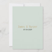 Botanical white mint berries floral RSVP Kaart (Achterkant)