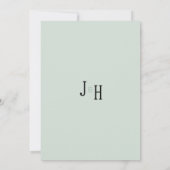 Botanical white mint berries floral Wedding Kaart (Achterkant)