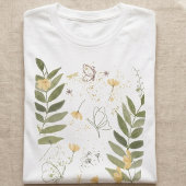 Botanical Wildflower Butterfly T-Shirt