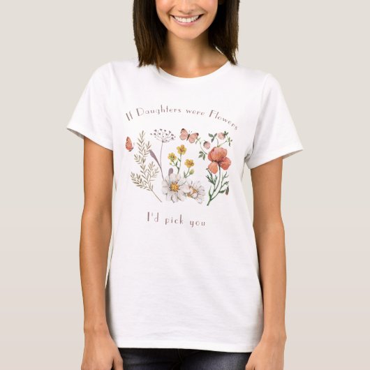 Botanical Wildflower Daughter T-shirt (Voorkant)