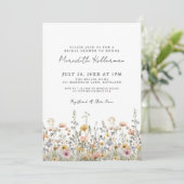 Botanical Wildflower Floral Bridal Shower Kaart (Staand voorkant)