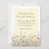 Botanical Wildflower Geel Bloemen Vrijgezellenfees Kaart (Voorkant)