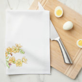 Botanical wildflower, globemallow tea towel theedoek (Quarter Fold)