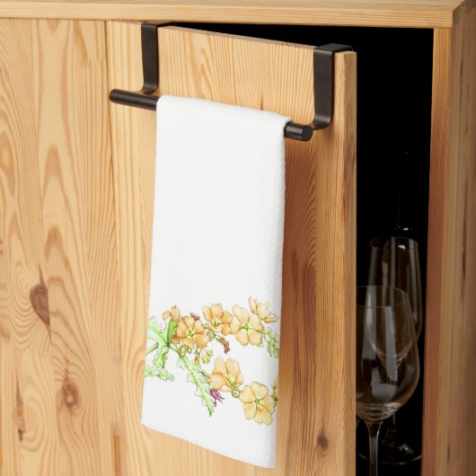 Botanical wildflower, globemallow tea towel theedoek (Derde Gevouwen)