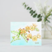 Botanical wildflower watercolor, globemallow briefkaart (Staand voorkant)