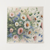 Botanical Wildflower Watercolor Poster – Motivatio Wandkleed (Voorkant (horizontaal))