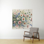 Botanical Wildflower Watercolor Poster – Motivatio Wandkleed (In Situ (horizontaal))