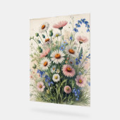 Botanical Wildflower WatercolorAcrylic – Motivatio Acryl Bord (Hoek)