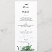 Botanical Wildflower Wedding Menu (Voorkant)