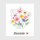 Botanical Wildflowers Floral Meadow Aesthetic Sticker (Vel)