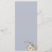 Botanical wildflowers garden floral Wedding Menu (Achterkant)