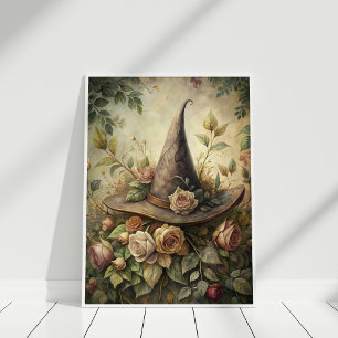 Botanical Witch Pet - Rustieke Cottagecore Wall Ar Poster
