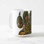 Botanical Wolf Paw Pine Forest Nature Mug Koffiemok (Voorkant links)