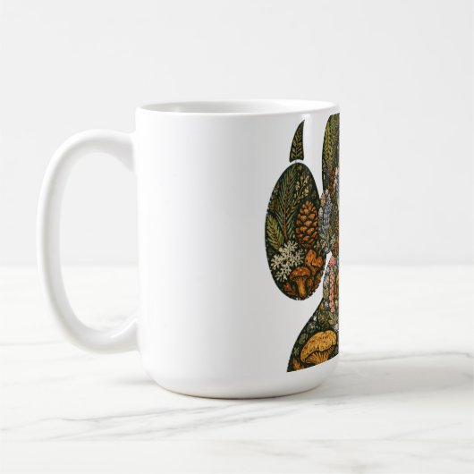Botanical Wolf Paw Pine Forest Nature Mug Koffiemok (Links)