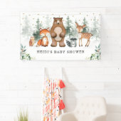 Botanical Woodland Forest Baby Dieren Welkom Spandoek (Insitu)