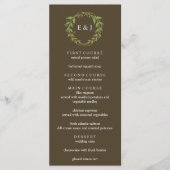 Botanical Wreath Earth Tone Wedding Menu (Voorkant)