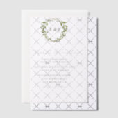 Botanical Wreath Earth Tone Wedding Vellum Uitnodigingen (Offset (Uitnodiging))