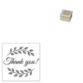 Botanical Wreath Top Bottom Thank You 1x1 Rubberstempel (Gestempeld)