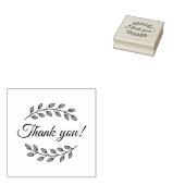 Botanical Wreath Top Bottom Thank You Rubberstempel (Gestempeld)