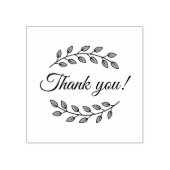 Botanical Wreath Top Bottom Thank You Rubberstempel (Afrduk)