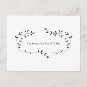 Botanical You Mean The World To Me Quote Card Briefkaart (Voorkant)