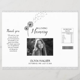 Botanicals begrafenis chip zak, overlijdenschip za flyer