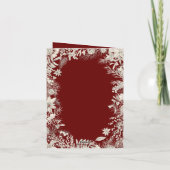 Botanicals Bloemen 1 foto Arch Rood Vrolijk Kerstf Feestdagen Kaart (Achterkant)