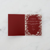 Botanicals Bloemen 1 foto Arch Rood Vrolijk Kerstf Feestdagen Kaart (Binnen)