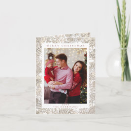 Botanicals Bloemen 1 foto Wit Vrolijk Kerstfeest Feestdagen Kaart