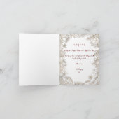 Botanicals Bloemen 1 foto Wit Vrolijk Kerstfeest Feestdagen Kaart (Binnen)