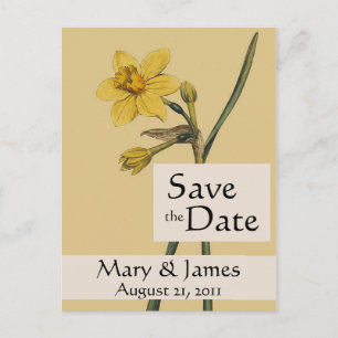  Botanicals Daffodil Save the Date Briefkaart