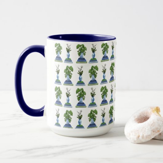 Botanicals en Boeken Mok (Met donut)