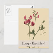  Botanicals Happy Birthday Briefkaart (Voorkant / Achterkant)