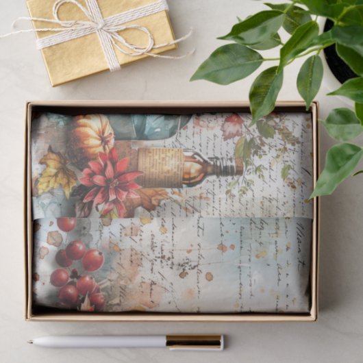  Botanicals & Inkwell Herinneringen Decoupage Tissuepapier (Geschenk)