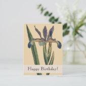 Botanicals Iris Verjaardag Briefkaart (Staand voorkant)