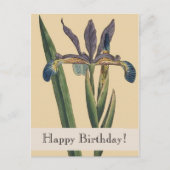 Botanicals Iris Verjaardag Briefkaart (Voorkant)