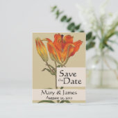  Botanicals Lily Save the Date Briefkaart (Staand voorkant)