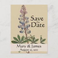 Botanicals Lupin Save the Date Briefkaart