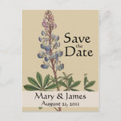  Botanicals Lupin Save the Date Briefkaart (Voorkant)
