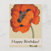 Botanicals Poppy Birthday Kaart (Voorkant)