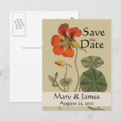 Botanicals Save the Date Briefkaart (Voorkant / Achterkant)